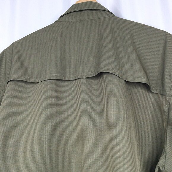 Mountain Hardwear Men's Canyon Short Sleeve Button Down Shirt 2XT Tall Green - Picture 3 of 14